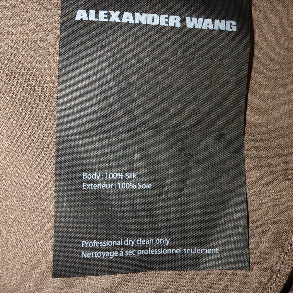 Alexander Wang 100% Silk Button Up Long Sleeve Bl… - image 7